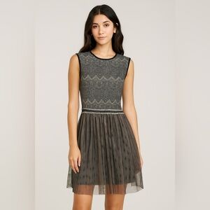 Elegant Gray Sleeveless Dress